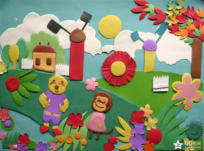 环创 ▏幼儿园卡纸画主题墙环境布置大全,收藏